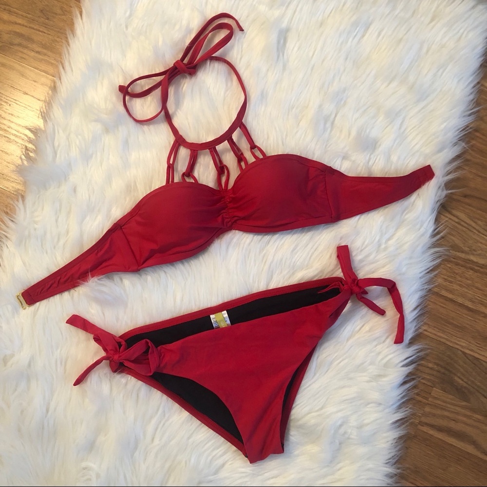 Gianni Bini bright red bikini swimsuit
